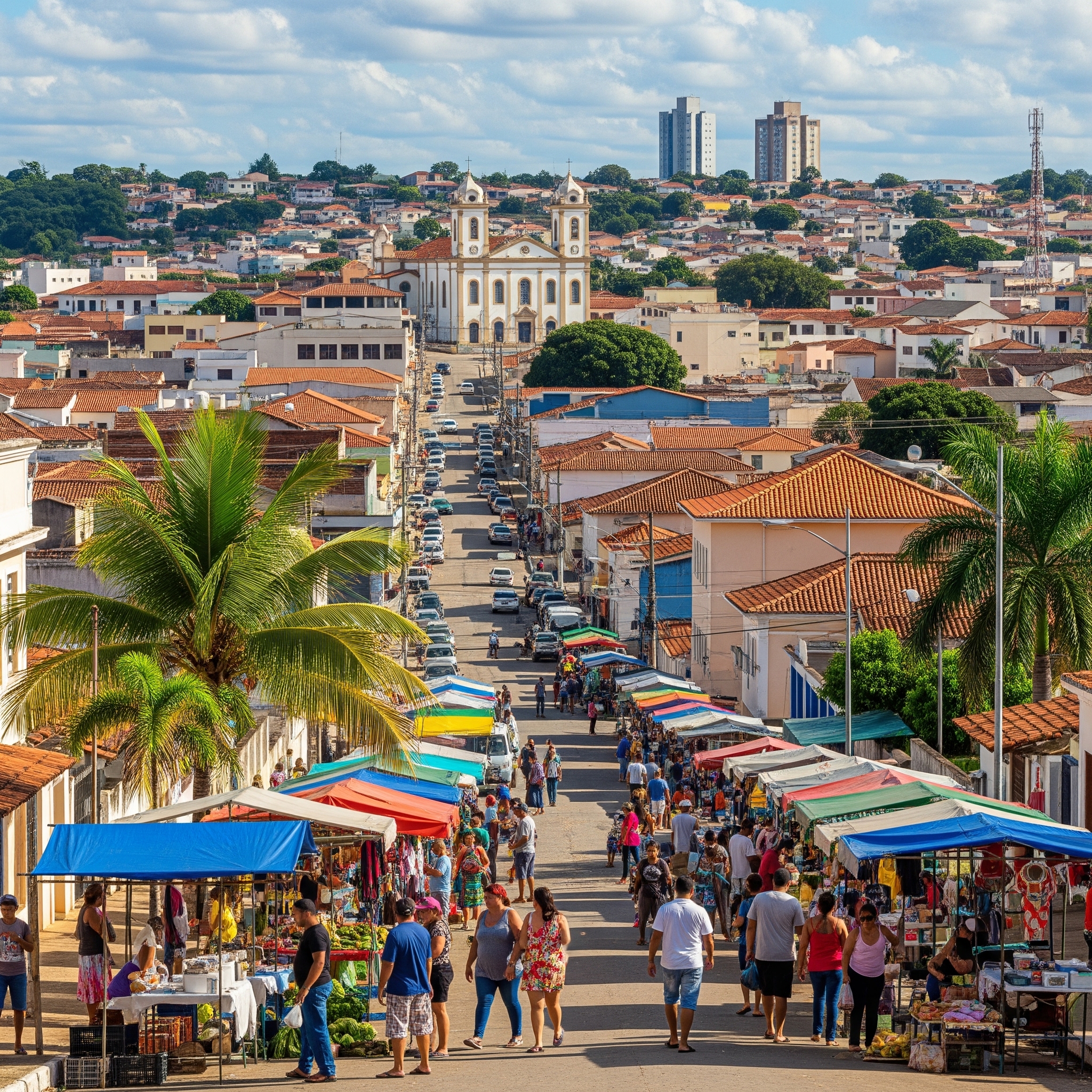 Rua da feira, em itabaiana, paraiba