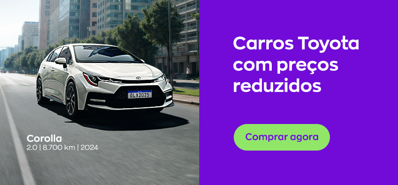 Carros Toyota com preços reduzidos