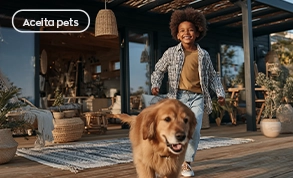 Casas e apês que aceitam seu pet de braços abertos. Só no Zap você encontra.
