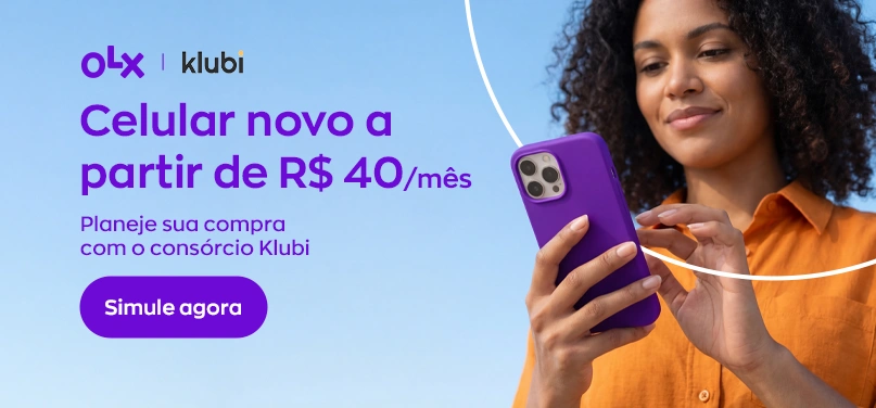 Celular novo a partir de 40 reais por mês