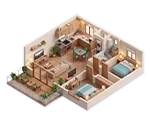 Apartamento na planta